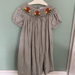 Simply Smock Thanksgiving girls smocked dress